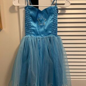 Sparkling Blue Star butterfly Kids Dance Costume